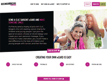 Tablet Screenshot of ecard.clicsargent.org.uk